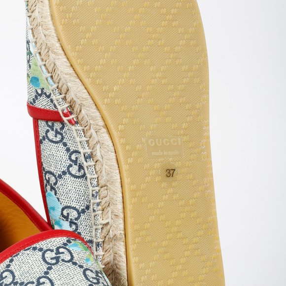 *SOLD* Gucci GG Supreme Canvas Blue Blooms Espadrilles - Picture 5 of 10